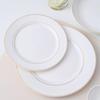 European Gold Rim Bone China Dinner Plates