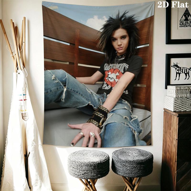 BILL KAULITZ Wall Tapestry Aesthetic Wall Hanging Printed Fabric Blanket Decorative Tapestries for Bedroom Living Room Home Decor