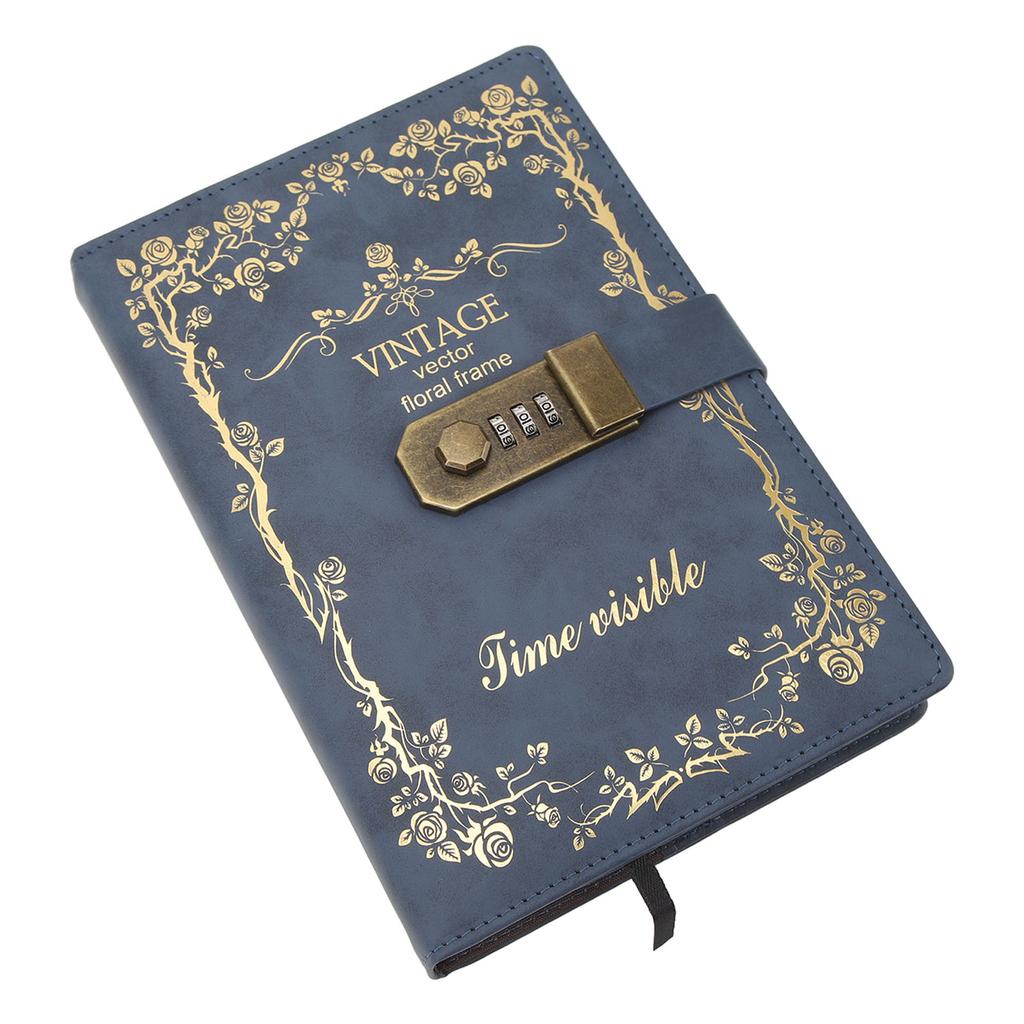 Password Book Multipurpose Portable Fashionable Exquisite Europn Vintage Lock Diary for Writing