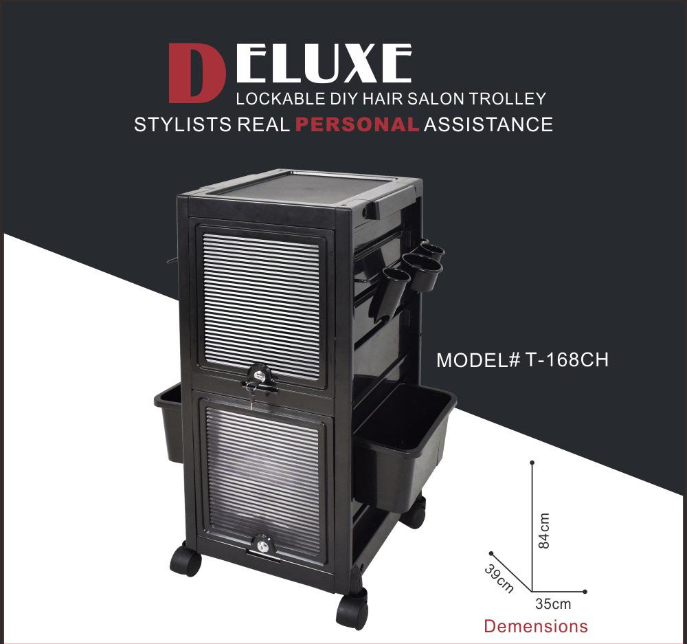 KingWin Hair Salon Storage Trolley: Drawer-Type Cart for Hairdressing Tools