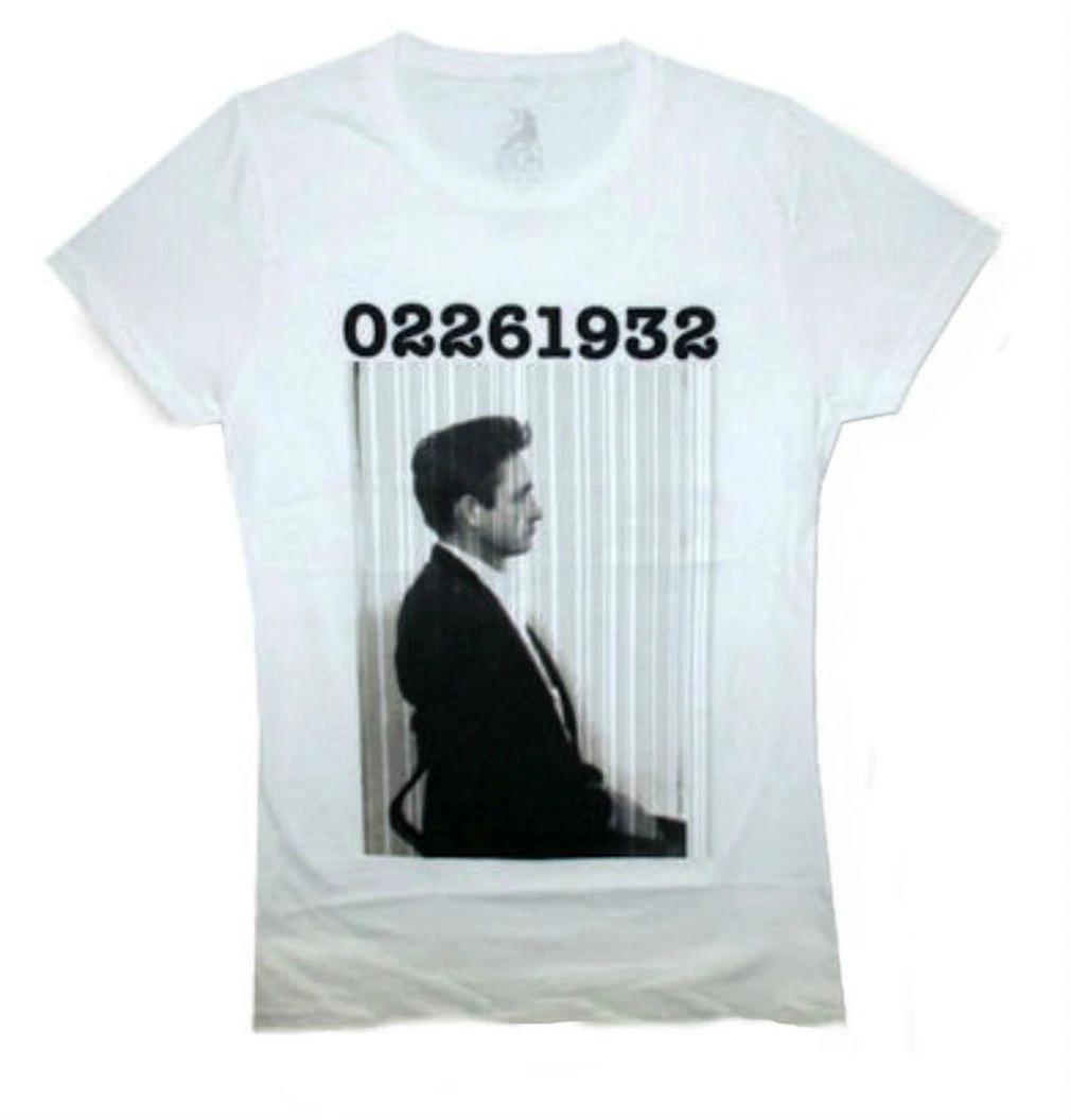 Johnny Cash Rebel Mugshot Profile Juniors Fit Shirt Size S, L, XL, 2X or 3X M