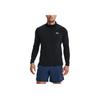 Under Armour 1/2 Zip Running Sports T-Shirt Men Tops Black 1361474-001