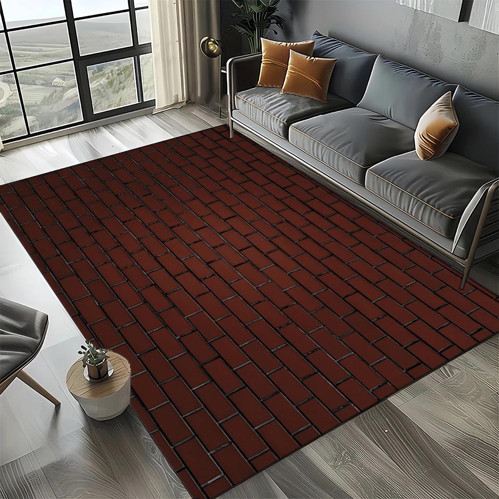 27 Style New Brick Stone Building Wall Originality Rug Carpet for Living Room Bedroom Home Decor,kids Non-slip for Sofa Doormat