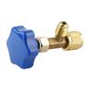 Universal Refrigerant Safety Valve Brass 1cm Diameter Cylinder Valve Replacement for Home Air Conditioner Yellow