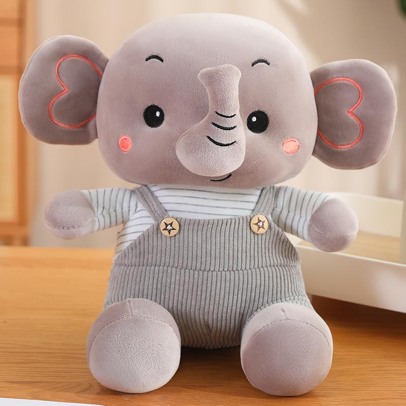 Cute Baby Elephant Doll Strap Like Plush Toy Doll Elephant Throw Pillow Rag Doll Children's Gift