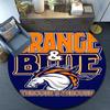 Denver Broncos Round Rug for Livingroom,Bedroom, Palyroom, Chair Rug, Area Rug, Circle Carpet, Large Size Fan Christmas Gift