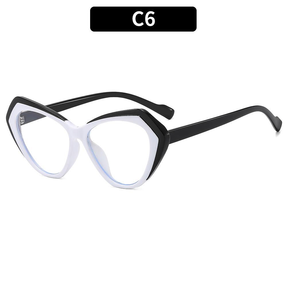 Irregular Cat Eye Reading Glasses Double Colors Frame Ultralight Computer Presbyopia Eyewear Spring Hinge Women'S Glasses