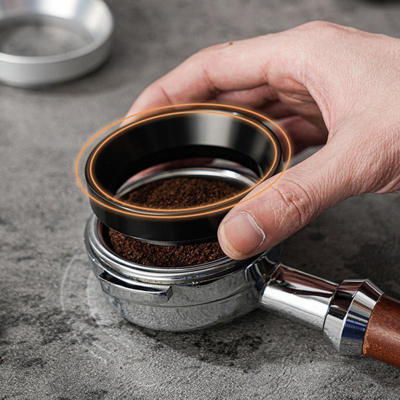 1Pcs 51/53/54/58mm Silver Black Coffee Dosing Ring Magnetic Espresso Intelligent Funnel For Portafilter Barista Tools