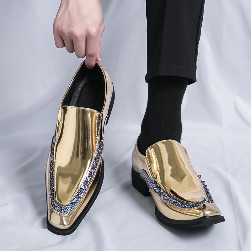 Fashion Men's Loafers Luxury Brand Leather Dress Shoes Breathable Slip-On Solid Formal Casual Shoes Handmade Designer Men Shoes Mocassin