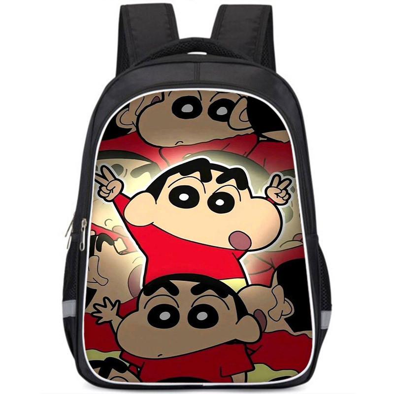 Spacious Crayon Shin-chan Oxford Cloth Backpack Lightweight School Bag For Kids