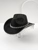 Explosiver europäischer und amerikanischer Mode-Zylinderhut, Augenaccessoires, Cowboyhut mit Strassfransen, Bühnenhut für Auftritts-Styling