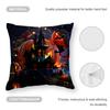 Halloween Cushion Cover Anti-dustmite Pillowcase Invisible Zipper Silky Short Plush Sofa Cushion Cover