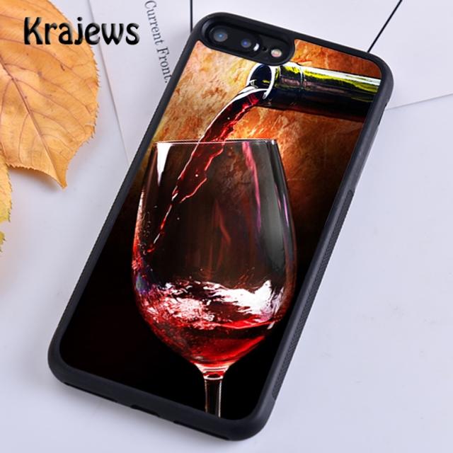 Krajews Red Wine Glass Soft Phone Case Cover For iPhone 17 Air 16 15 14 plus 11 12 13 pro max coque Shell Fundas