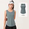 Women Summer Quick Dry Tank Top Thin Section Mesh Backless Loose Versatile Camisole Yoga Sports T-Shirt Fitness Running Vest
