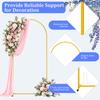 Metal Arch Backdrop Stand 5.91×2.62 ft Gold Wedding Balloon Arch Stand Easy Assembly Frame Backdrop Holder Bracket for Birthday