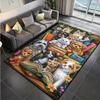 Plush Crystal Velvet Pet-Friendly Area Rug with Cats & Dogs Design - Anti-Slip, Vibrant Colors, Perfect for Bedroom or Living Room Decor