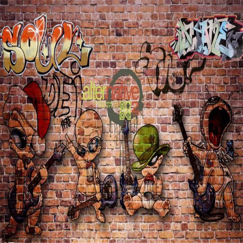 European Retro Mural Bar Industrial Decoration Wallpaper Restaurant Background Wall Paper Home Decor Mural