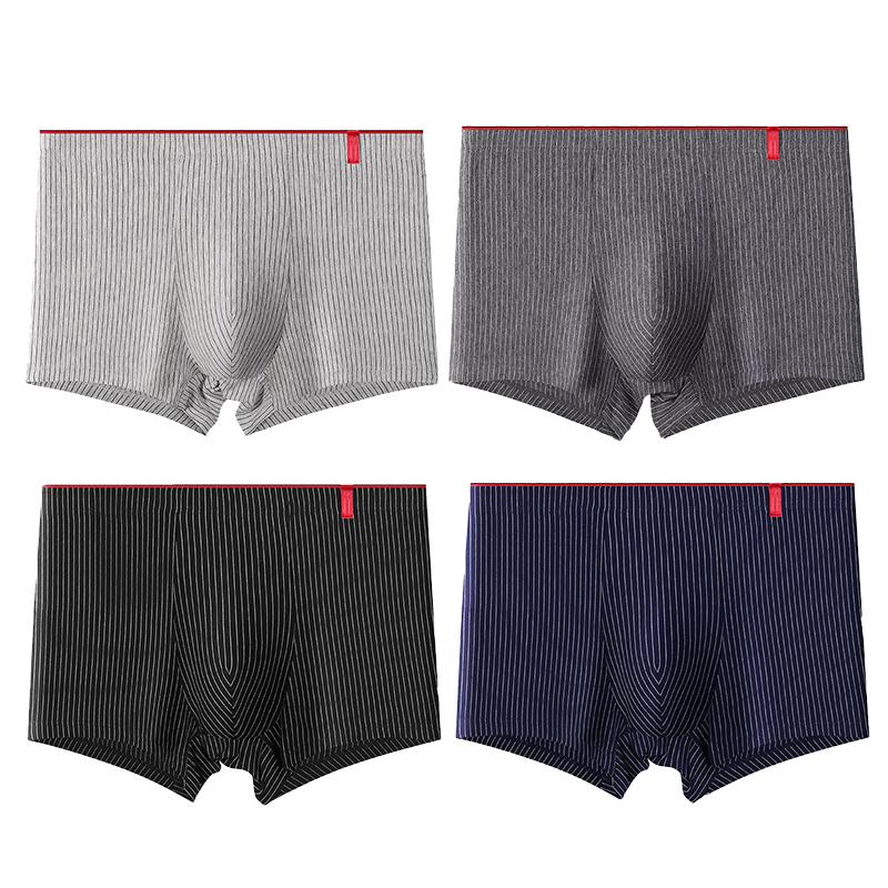 Pánské kalhotky plus size pruhované boxerky šortky boxerky pohodlné bavlněné pánské kalhotky spodní prádlo šortky L-4XL