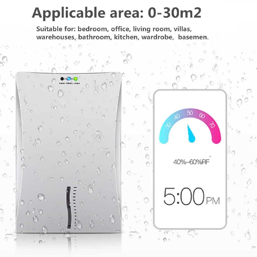 2200ml Dehumidifier Moisture Absorber Indoor Dehumidifier Basement Moisture Absorber Mute Timing External Water Pipe
