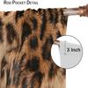 Leopard Print Curtains Rustic Safari Theme 3D wild Animal Fur Skin Brown Farm Window Treatments for Kids Living Room Bedroom
