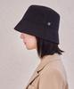 Bajal Va Square Drop Oversized Bucket Hat Black