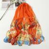 Zonbeschermende Zijde Chiffon Sjaal - Lente/Herfst Bedrukte Strandlaken Nek Sjaal Cadeau