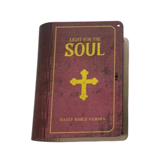 Cutie Artizanală din Lemn cu Versete Biblice și 150 de Cartonașe cu Scripturi Cutie de Rugăciune Creștină Încurajare Zilnică Pozitivă Cadou Inspirațional pentru Femei Bărbați