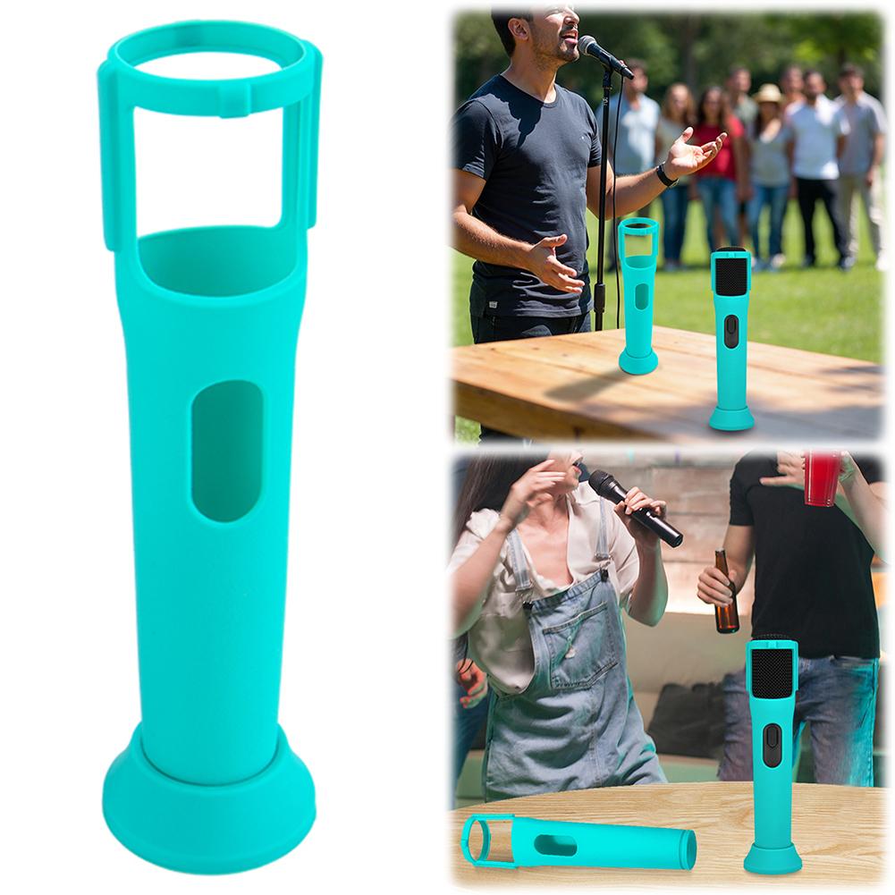 Silicone Case Anti-Rolling Mic Protective Sleeves Microphone Stand Microphone Case for JBL PartyBox Wireless Microphone