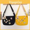 Adorable Canvas Shoulder Bag For Women Cute Cartoon Design For Students Daily Use
