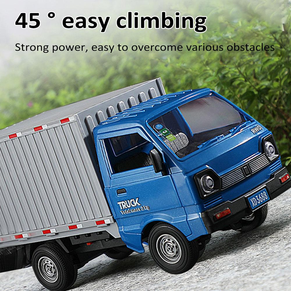 Camion télécommandé 2,4 GHz 1/16 Véhicule de transport télécommandé Pulvérisateur Multidirectionnel