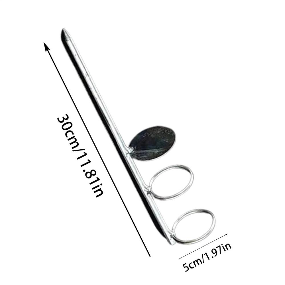 

Sea Rod Holder Casting Rod Ground Plug 37/47cm Holder Simple Fishing Rod metal Double Circle Ground Plug Holder multi-size
