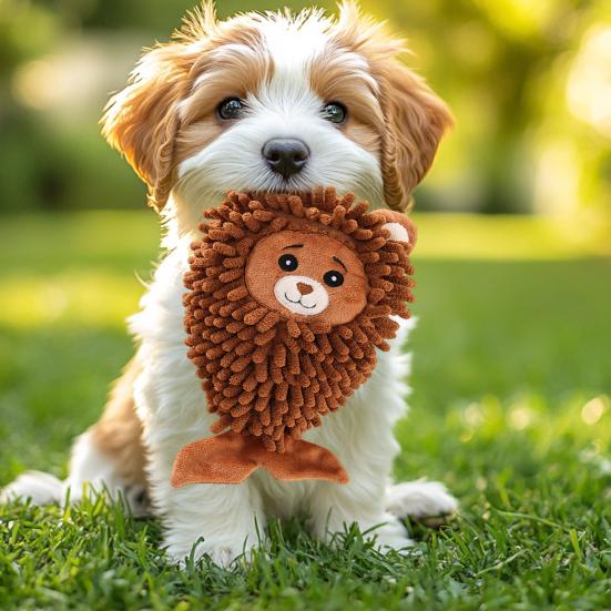 

Plush Squeaky Dog Toy Mop Fish Shape Stuffed Crinkle Chew Toy for Aggressive Chewers Interactive Puppy Teeth Cleaning Toy for Small Dogs рожевий