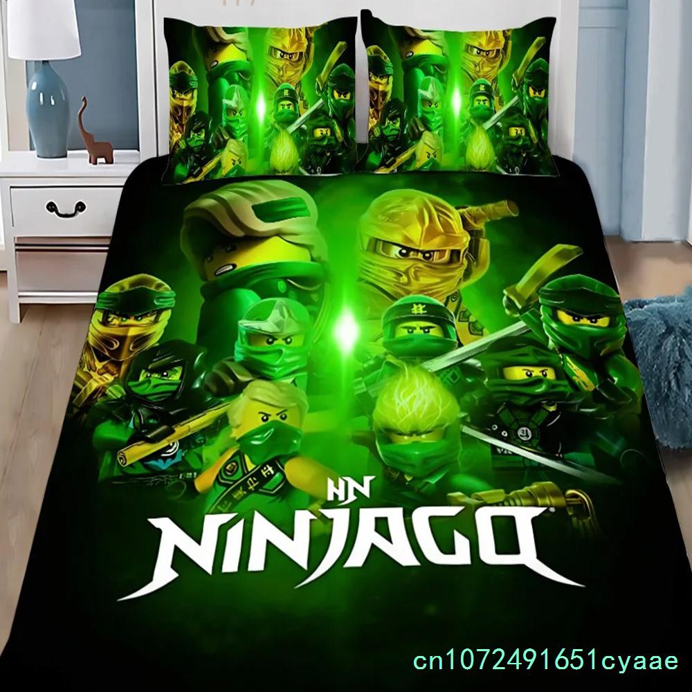 Duvet Cover Cartoon Game Pillowcase Bedding Set Boy Girl Bedroom Decoration Boys-N-ninjagos-Gift Single Double Large Size