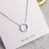 Hot-selling exquisite and simple s925 sterling silver flash diamond ring necklace women's fashion short collarbone chain