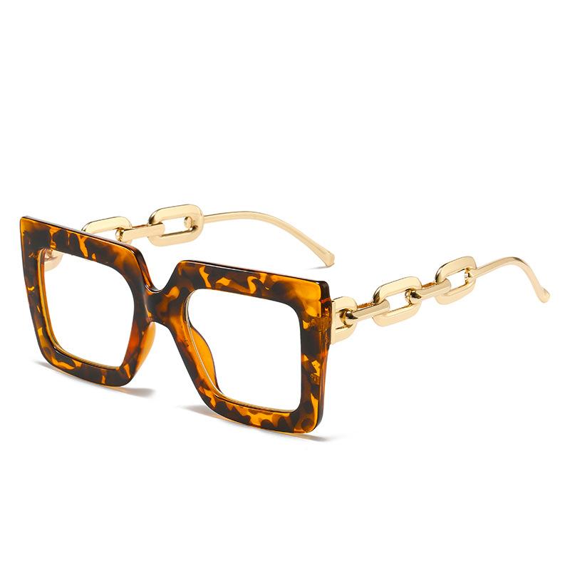 Twooo 3207 Übergroße quadratische Brille mit modischem Bügel Sonnenbrille Damen