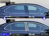 BRIGHTZ Finish Stainless Steel Black Plated Pillar Panel Covers for Toyota Camry Visor Ultra-Mirror (8-Piece Set) AXVH70/H75 (No Required)
