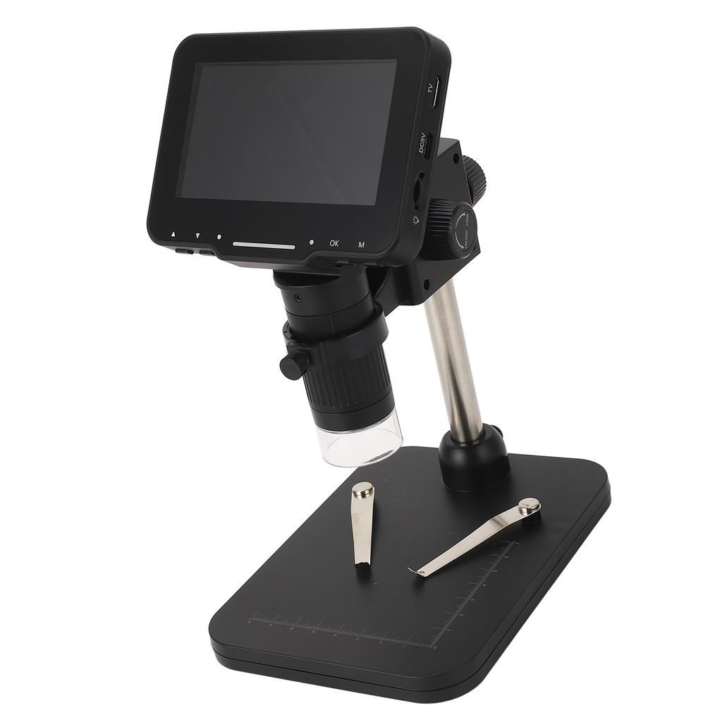 Digitalt mikroskop 4,3 tommers IPS-skjerm 16MP 1080P 1600X loddemikroskop med HD Multimedia