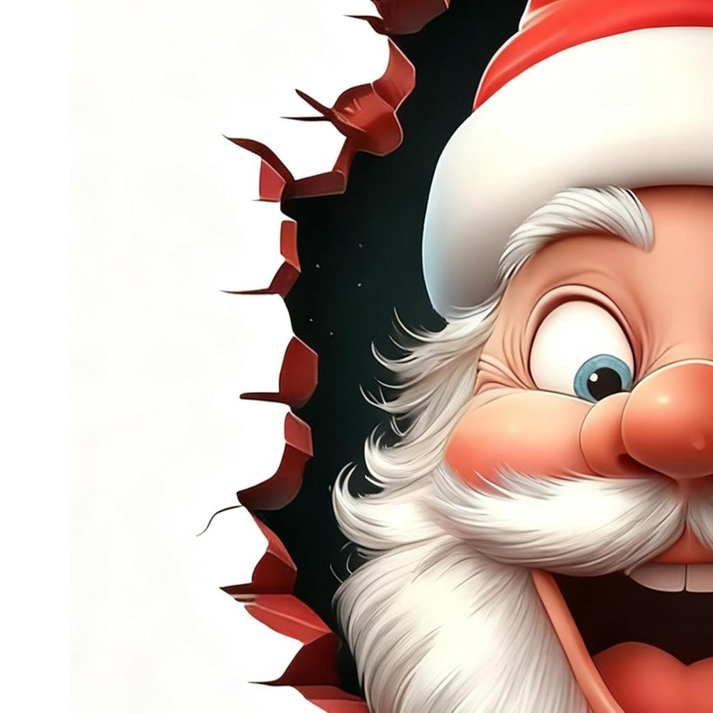 Creative Christmas Wall Breaking Claus Gift Box For Bedroom, Living Room, And Entryway Home Decoration Wall Stickers