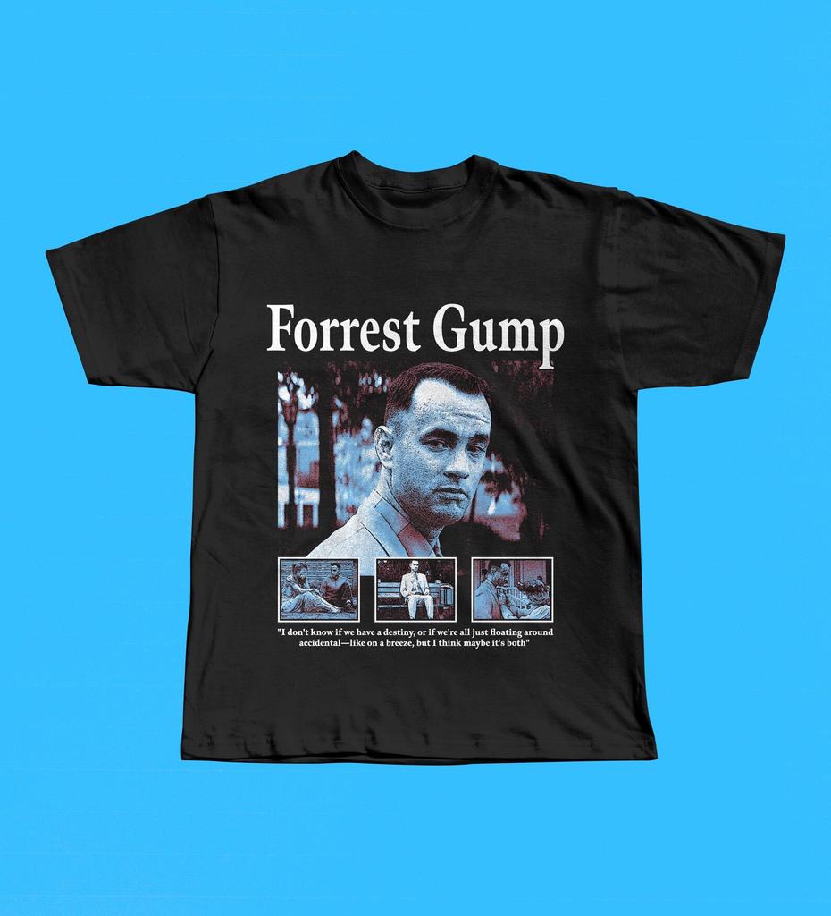 Forrest Gump T-Shirt, Tom Hanks 90s Movie Graphic Tee