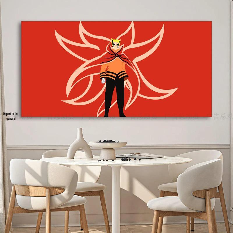 Naruto Team 7 Family Photo XL Self-Adhesive Canvas Poster 40X20【PP Poster with Adhesive Backing】