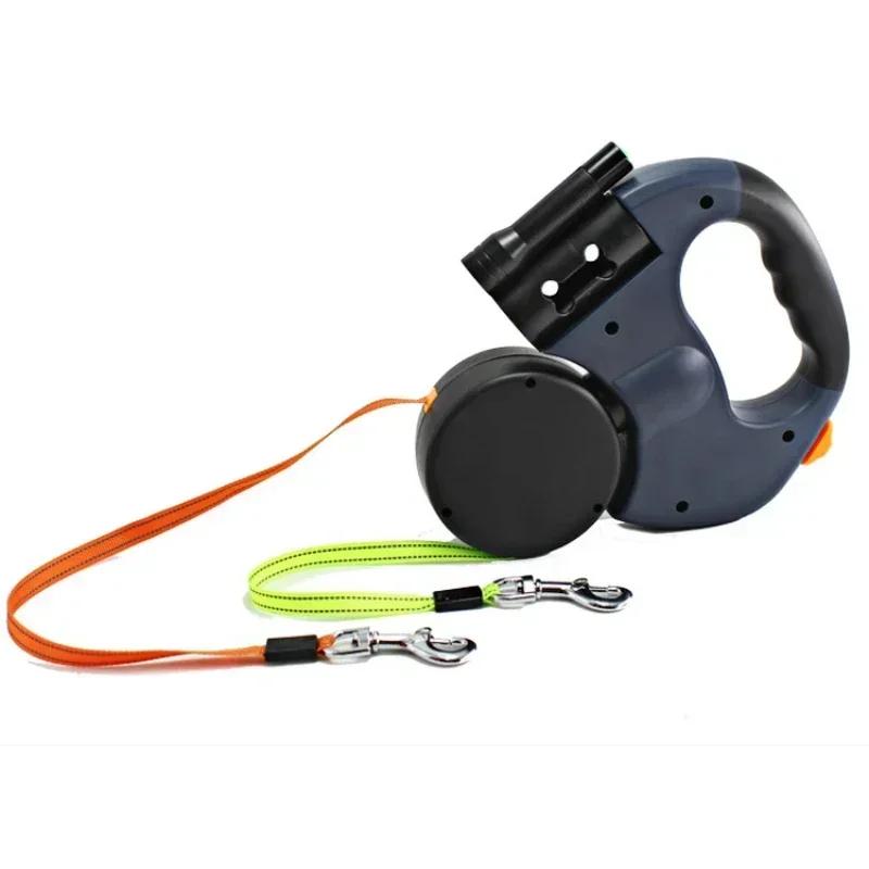 Automatic Retractable Traction Rope with Two-Headed and  Plastic Bag Box Dog Leash Dog Chain Pet Supplies Dog Accessories