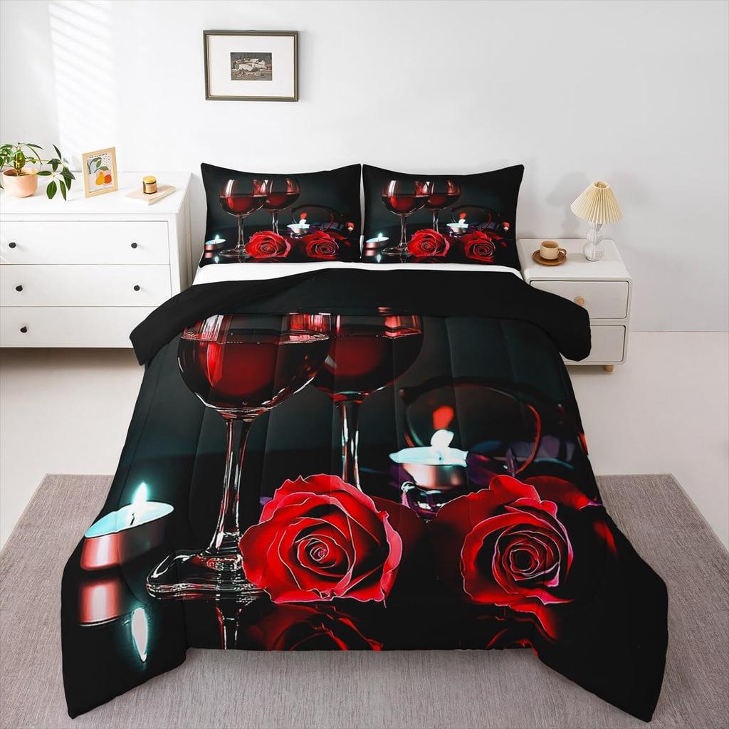 Erosebridal Horse Quilt Twin Size, Farmhouse Western Cowboy Cowgirls Duvet Insert for Kids Boys Girls Teens, Cartoon Kawaii Horse Bedding Se