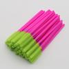 Disposable Beauty Tools Set: 50 Silicone Brushes - Rose Red Handles for Eyelashes, Eyebrows, and Makeup.
