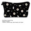 Cosmetic Bag Portable with Zipper Large Capacity Bag Floral Print Compact Travel Makeup Organizer for Cosmetics And Small