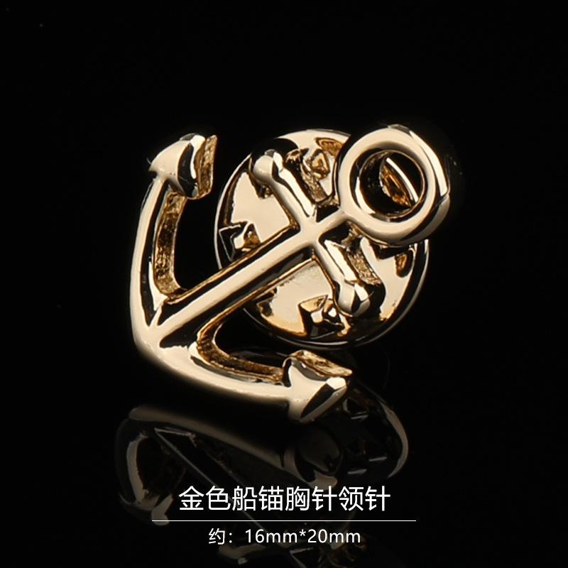 Gift Box Men'S Fashion Temperament Crystal Brooch Collar Pin Suit Brooch Collar Pin Trend Corsage