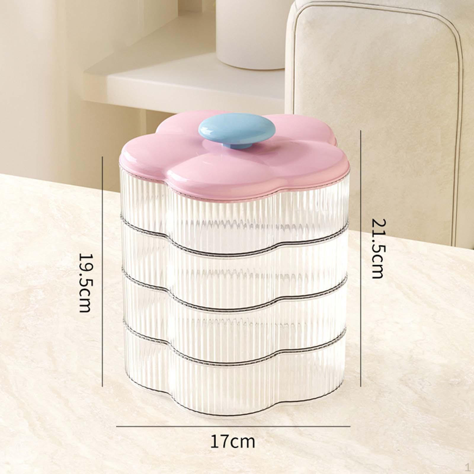 

Організатор для зберігання цукерок, сервірувальний піднос для домашнього декору, 4 шари, горіхи та фрукти Pink and Blue