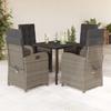 Vidaxl 5-Cz. Gartenmöbel-Set mit Kissen, Grau, PE-Rattan