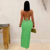 C7407 European & American Fashion: Sexy Knit Halter Backless Dress for Women