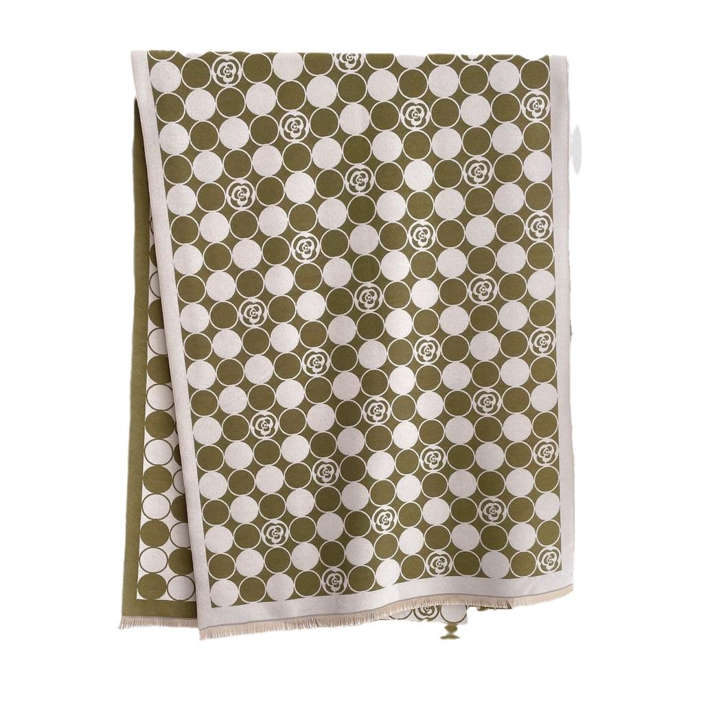 Winter Imitation Cashmere Scarf Women'S Camellia Korean Version Dongdaemun Shawl Versatile Cute Thickened Scarf Tide