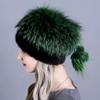 New Mink Headgear European and American Fashion Women's Winter Mink Fur Hat Silver Fox Hair Hat Adult